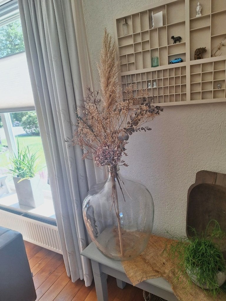glazen vaas / fles, Ophalen, Gebruikt, Overige kleuren, 50 tot 75 cm