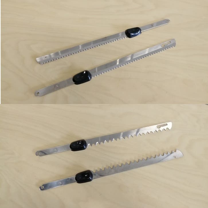 2x Set Messen/Lemmet met Elektrisch Mes