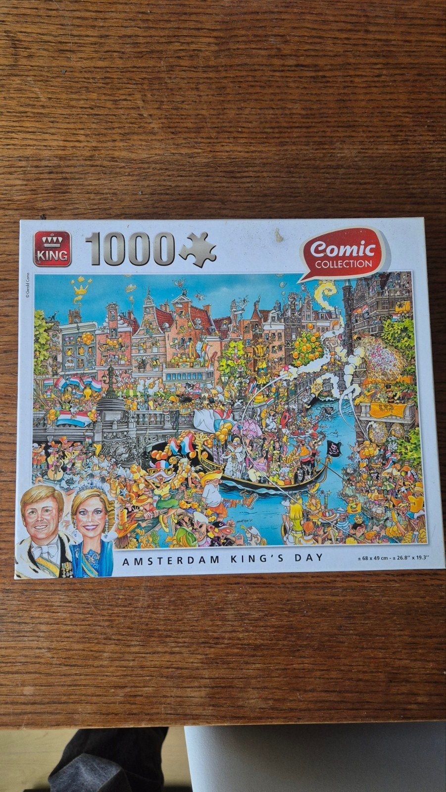 King Legpuzzel 1000 stukjes - Amsterdam King's Day, Ophalen, 500 t/m 1500 stukjes, Gebruikt, Legpuzzel