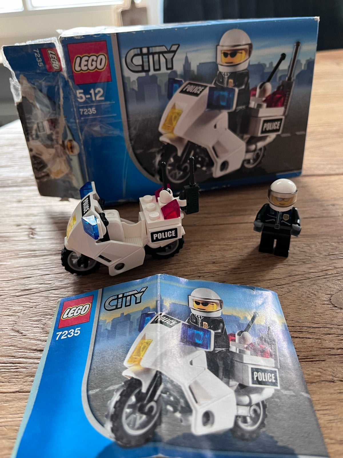 Lego City Politie Motor 7235 met doos en instructies, Kinderen en Baby's, Speelgoed | Duplo en Lego, Lego, Ophalen of Verzenden