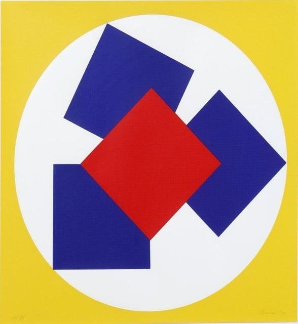 Bob Bonies(1937)Zeefdruk " Compos geel en Rond " Ges Gen Ged, Antiek en Kunst, Kunst | Litho's en Zeefdrukken, Zeefdruk, Gelimiteerde oplage