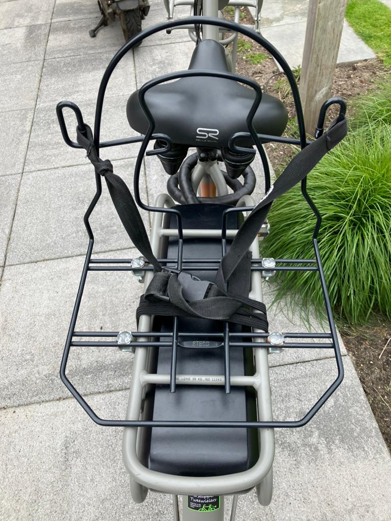 Steco Monkey mee zwart, Fietsen en Brommers, Fietsaccessoires | Bagagedragers, Ophalen, Zo goed als nieuw