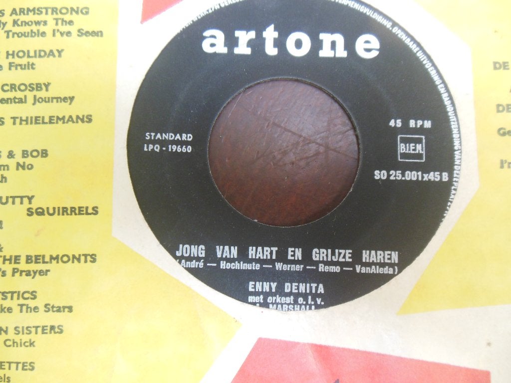 single enny denita artone records 45rpm jukebox vinyl 7inch, Gebruikt, 7 inch, Ophalen of Verzenden, Pop
