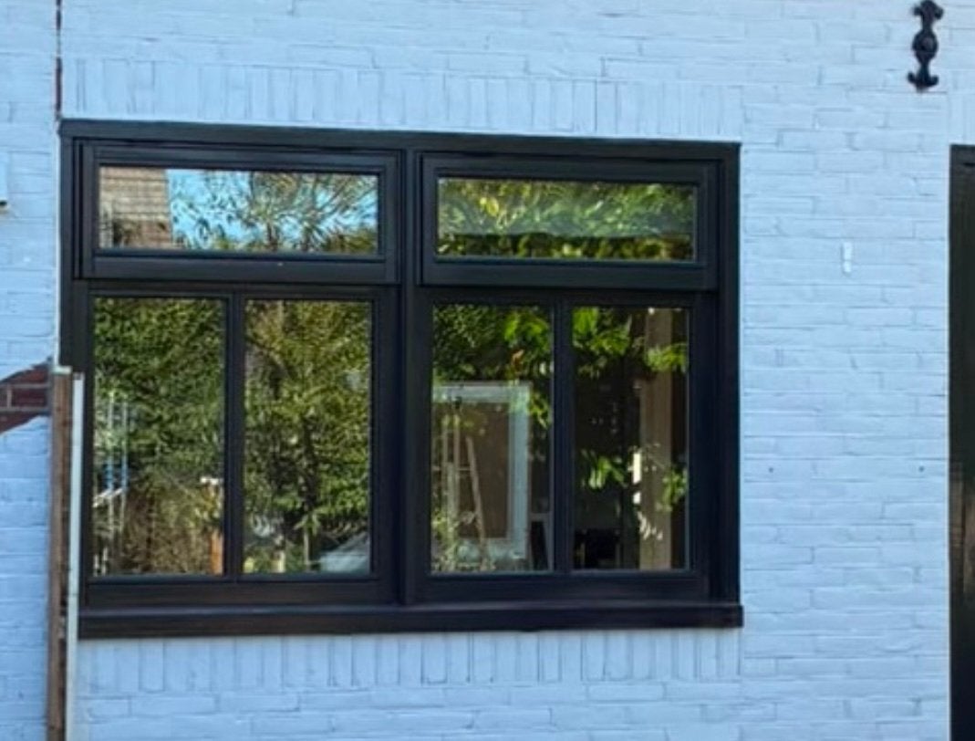 Raam met kozijn, Ophalen, Gebruikt, Dubbelglas, 160 cm of meer