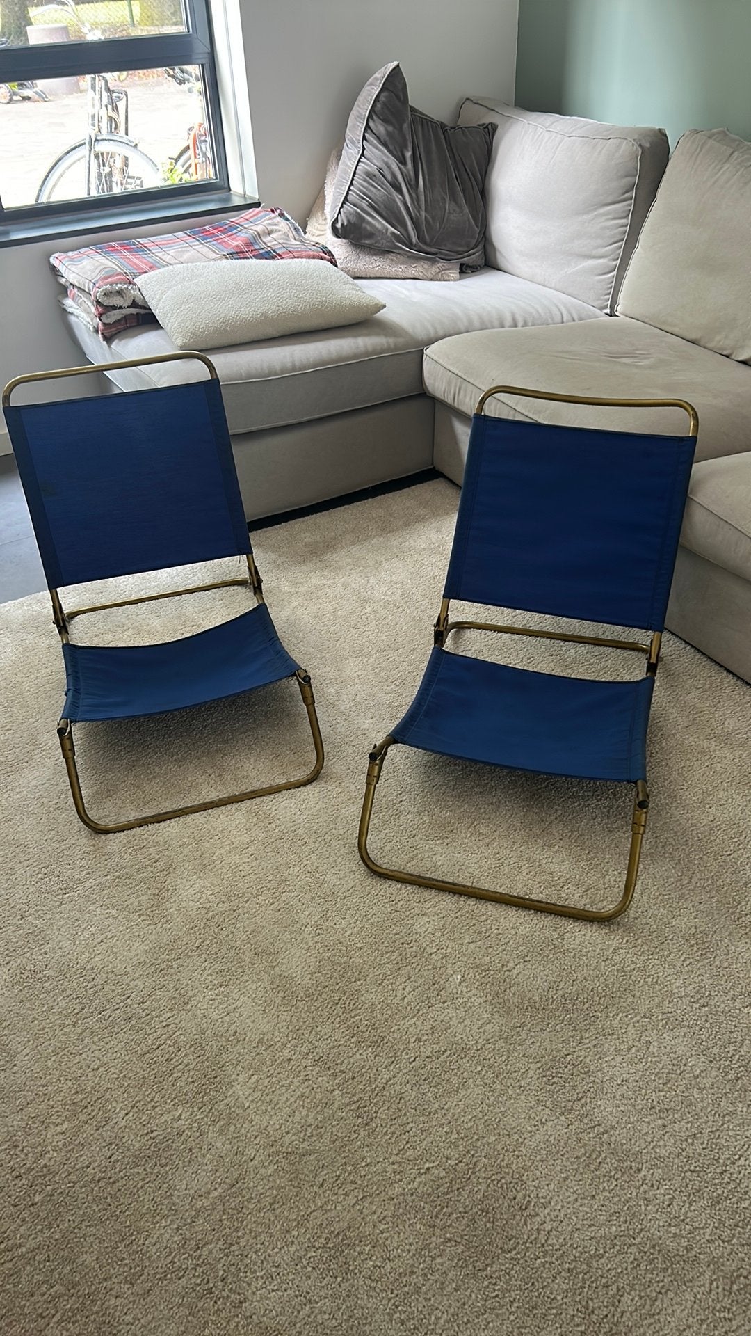 Vintage Lafuma strandstoeltjes, Ophalen of Verzenden, Gebruikt, Campingstoel