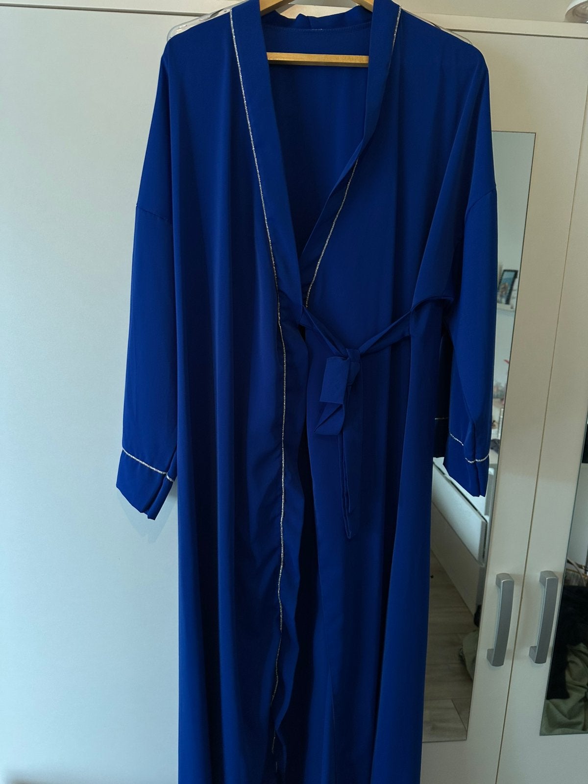Abaya jurk, Kleding | Dames, Gelegenheidskleding, Maat 38/40 (M), Overige typen, Blauw, Ophalen of Verzenden