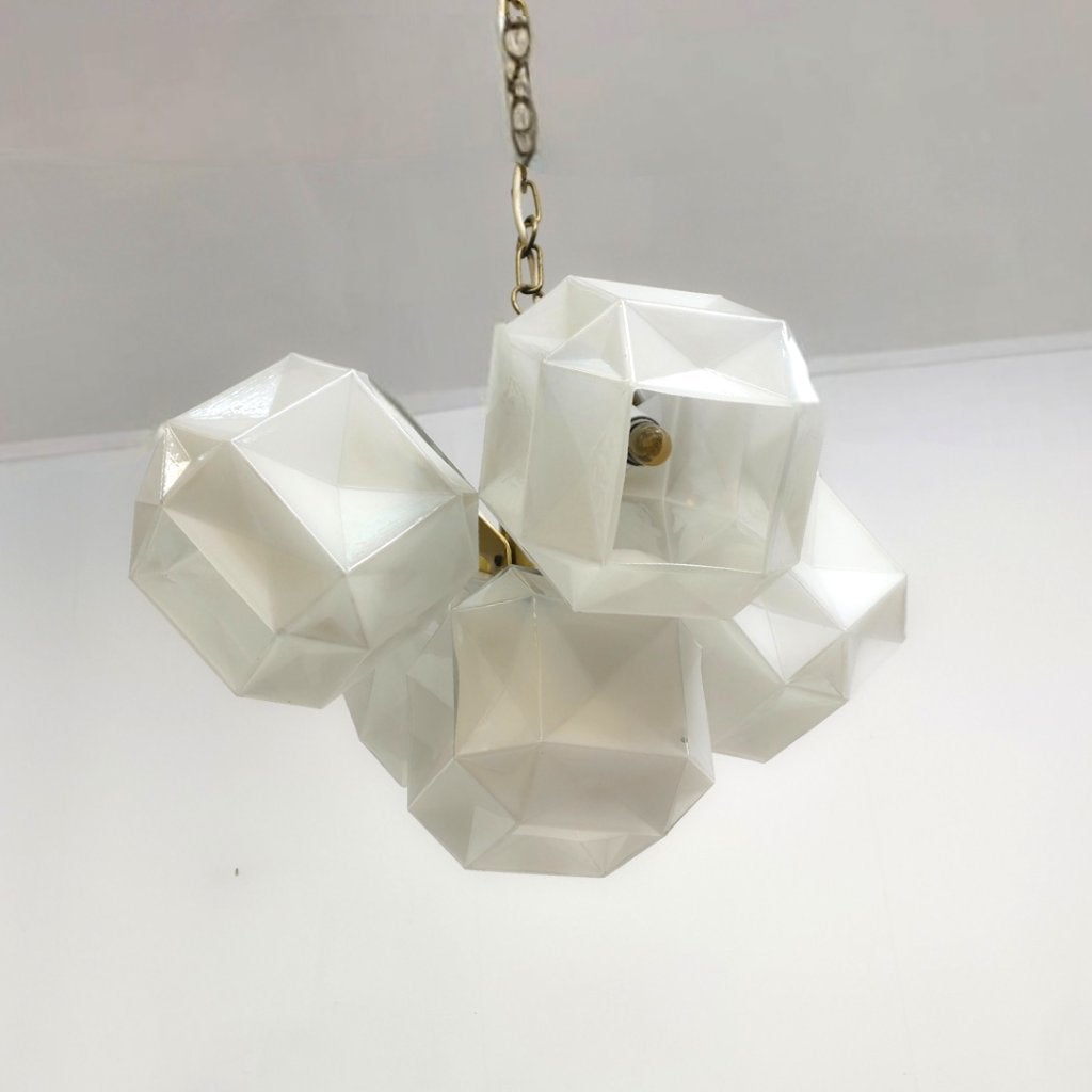sculpturale lamp murano 70s space age Italiaans mid century, Huis en Inrichting, Ophalen of Verzenden, Gebruikt, Glas, E27 (groot)