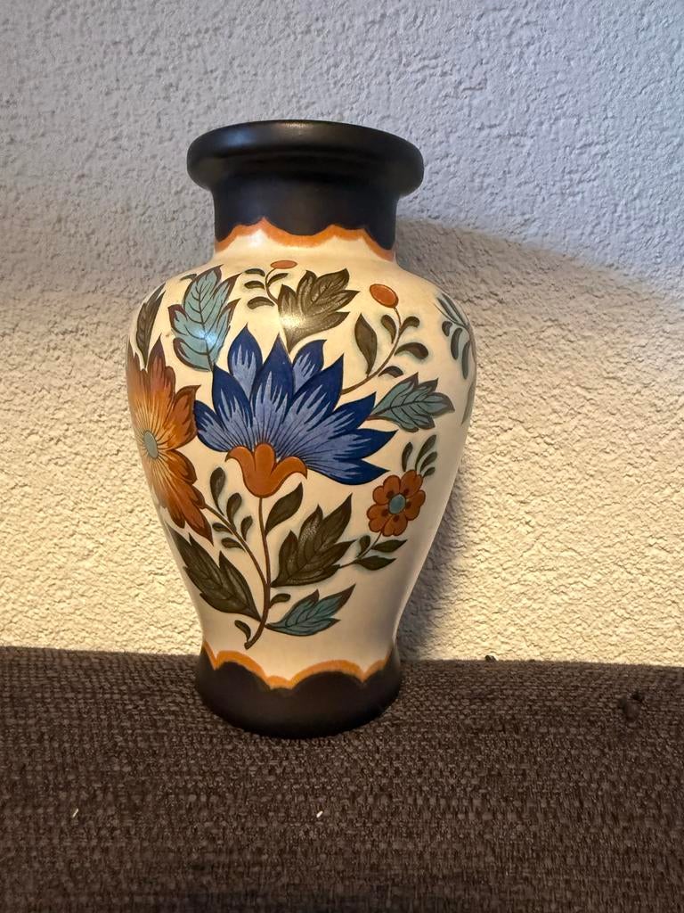 Vaas Flora 431 - Vintage keramische vaas, Gebruikt, Overige kleuren, Aardewerk of Porselein, Ophalen of Verzenden