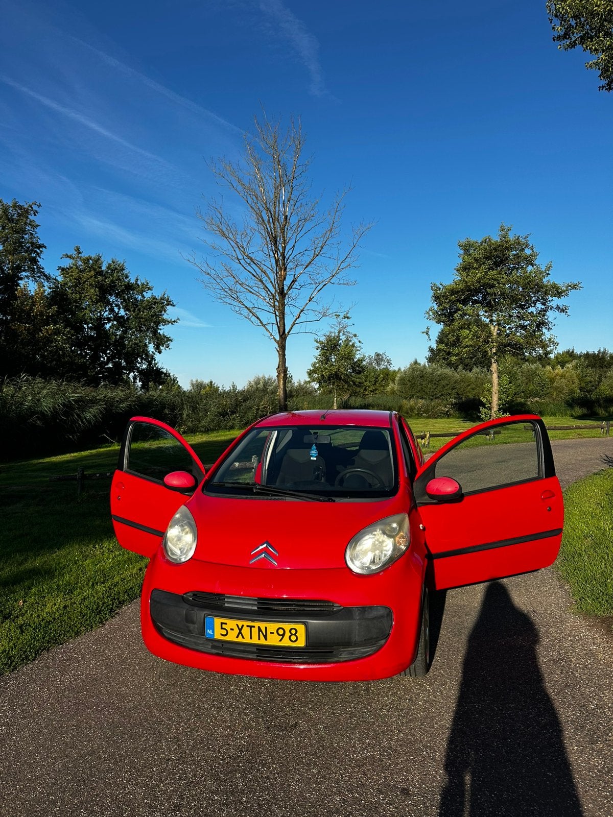 Citroën C1 1.0 3-DRS 2007 Rood, Auto's, Citroën, Voorwielaandrijving, Stof, 4 stoelen, C1