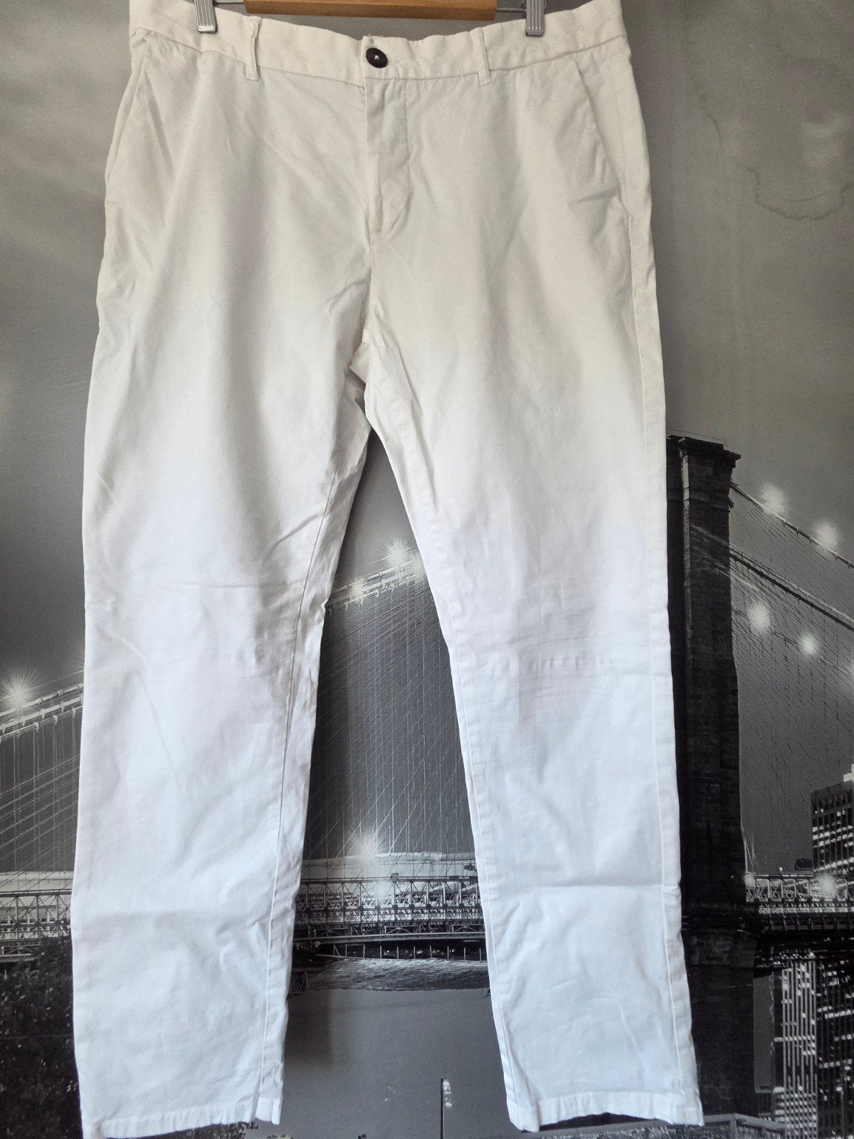 Kiabi slim fit chino broek in maat 48, Maat 48/50 (M), Wit, Kiabi, Ophalen of Verzenden