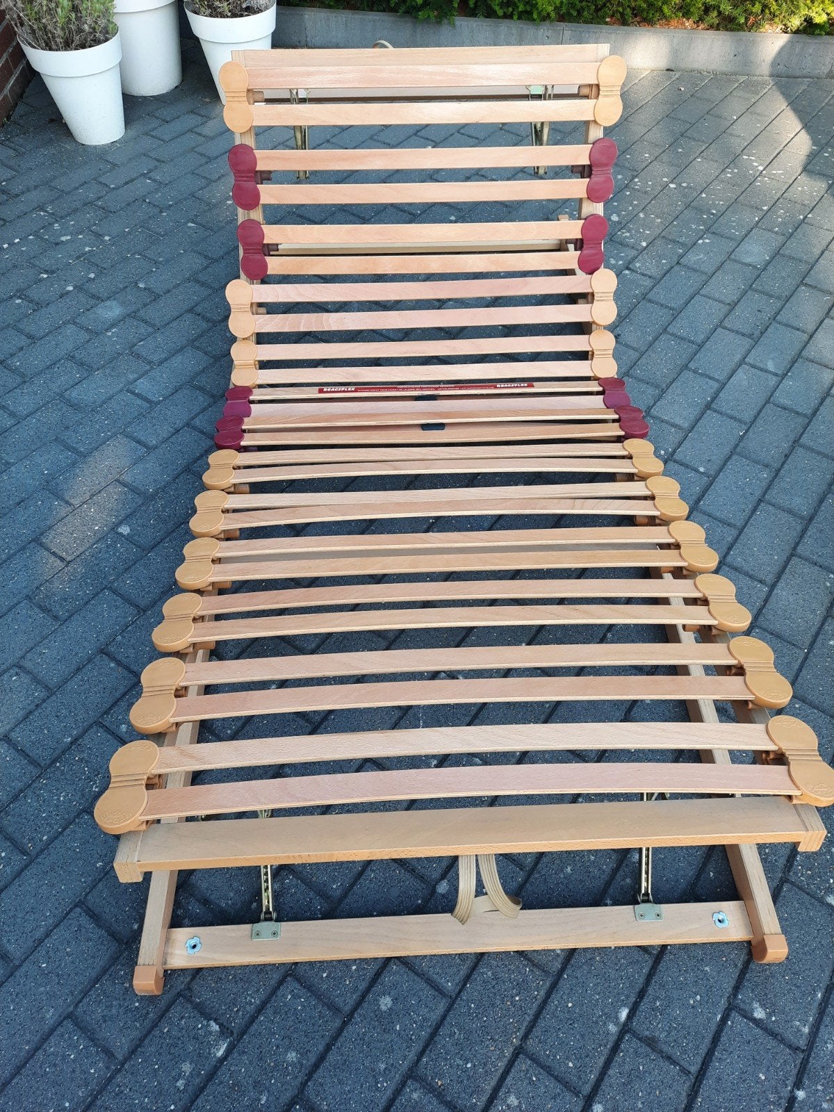 Te koop verstelbare lattenbodem 90x200cm, Ophalen, Gebruikt, 90 cm, Eenpersoons