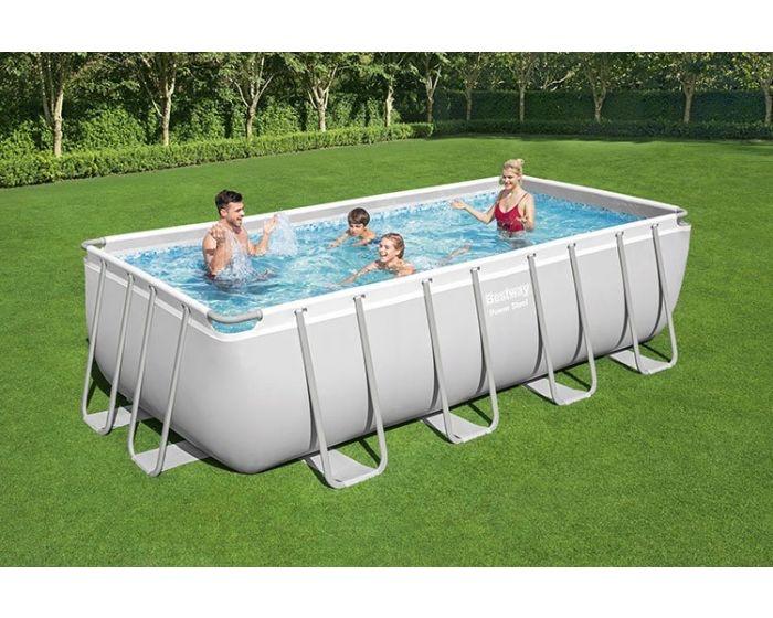 Bestway Power Steel Zwembad 488x244x122 cm met zandfilter, 120 cm of meer, Gebruikt, 200 tot 300 cm, Ophalen of Verzenden