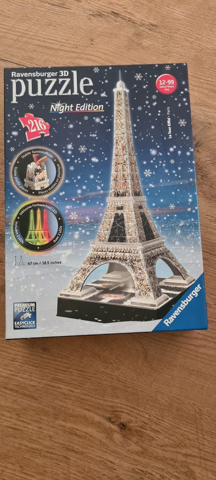 2x 3d puzzel Eiffeltoren, Ophalen of Verzenden, Minder dan 500 stukjes, Zo goed als nieuw, Rubik's of 3D-puzzel