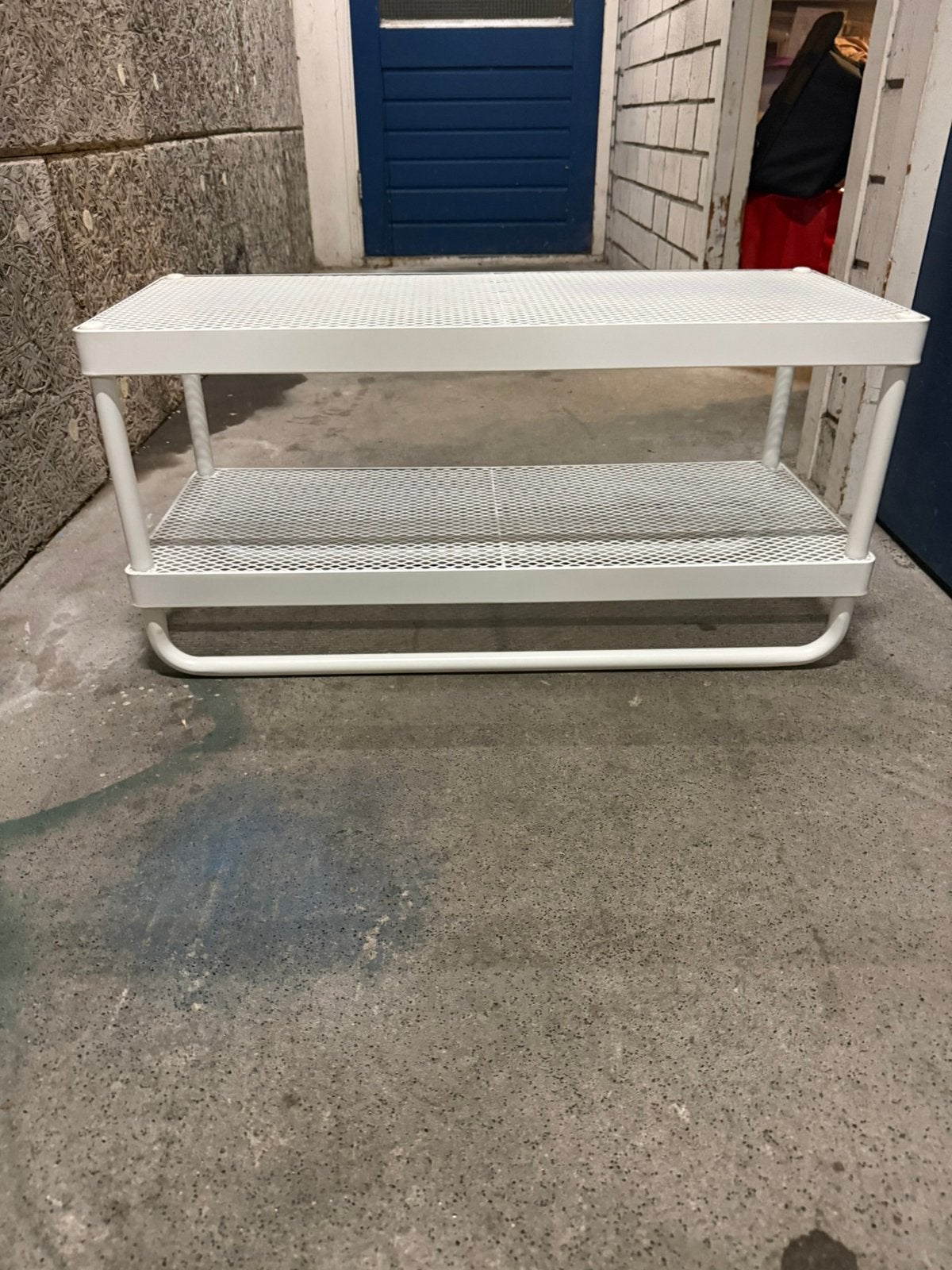 IKEA MACKAPÄR wandkapstok met schoenenrek – wit, Huis en Inrichting, Wandkapstok, Ophalen of Verzenden, Zo goed als nieuw, Minder dan 100 cm