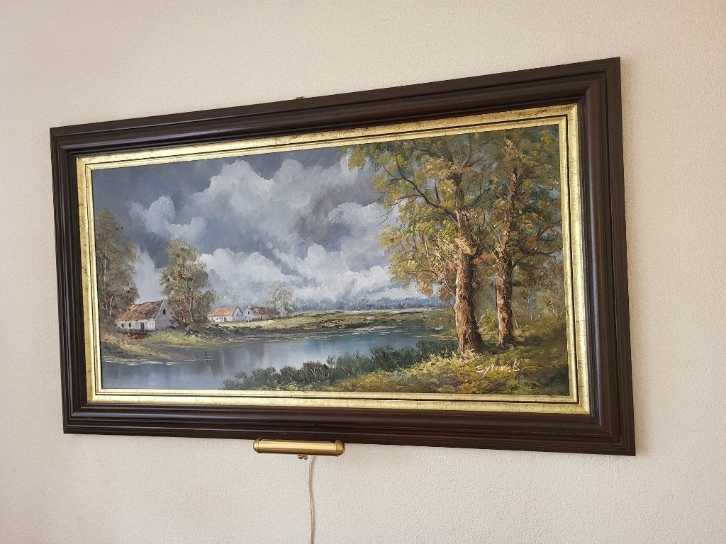 schilderij, Ophalen, Oud hollands, Landschap, Origineel werk