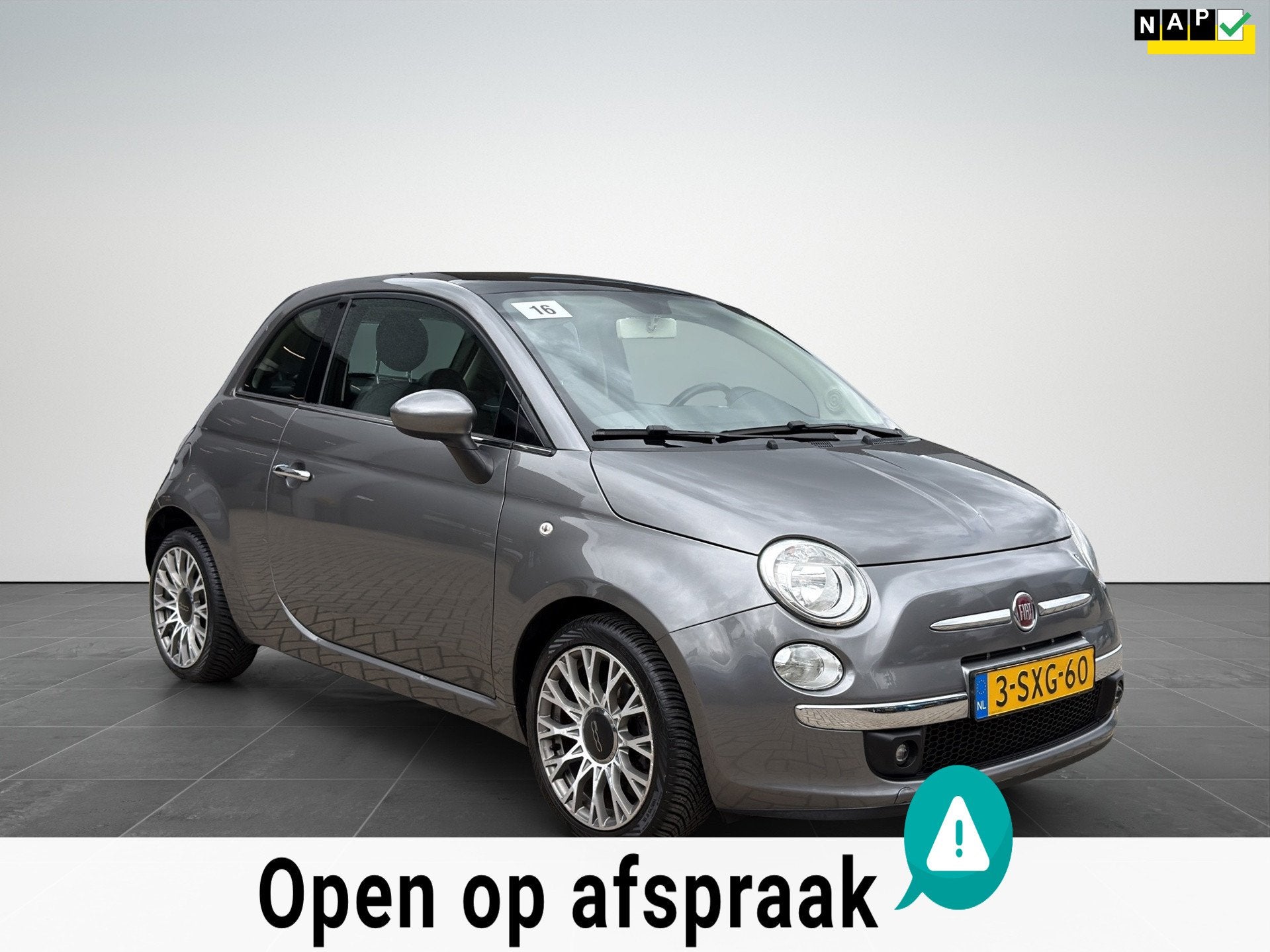Fiat 500 0.9 TwinAir Lounge Automaat|Panoramadak|Airco|NAP, Euro 5, 86 pk, Gebruikt, 31 €/maand