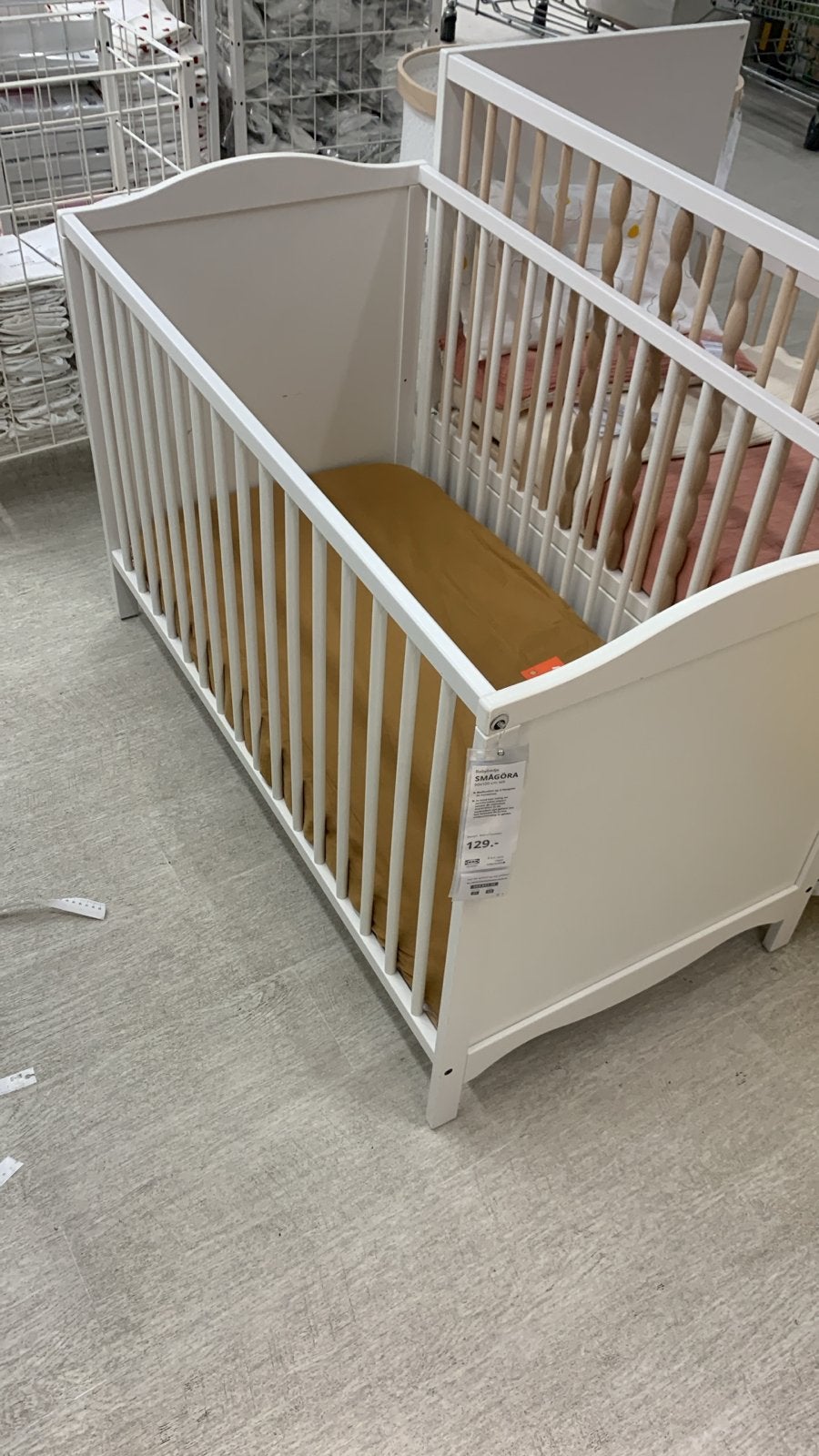 IKEA SMÅGÖRA Ledikant - Wit, Ophalen of Verzenden, Zo goed als nieuw, Ledikant