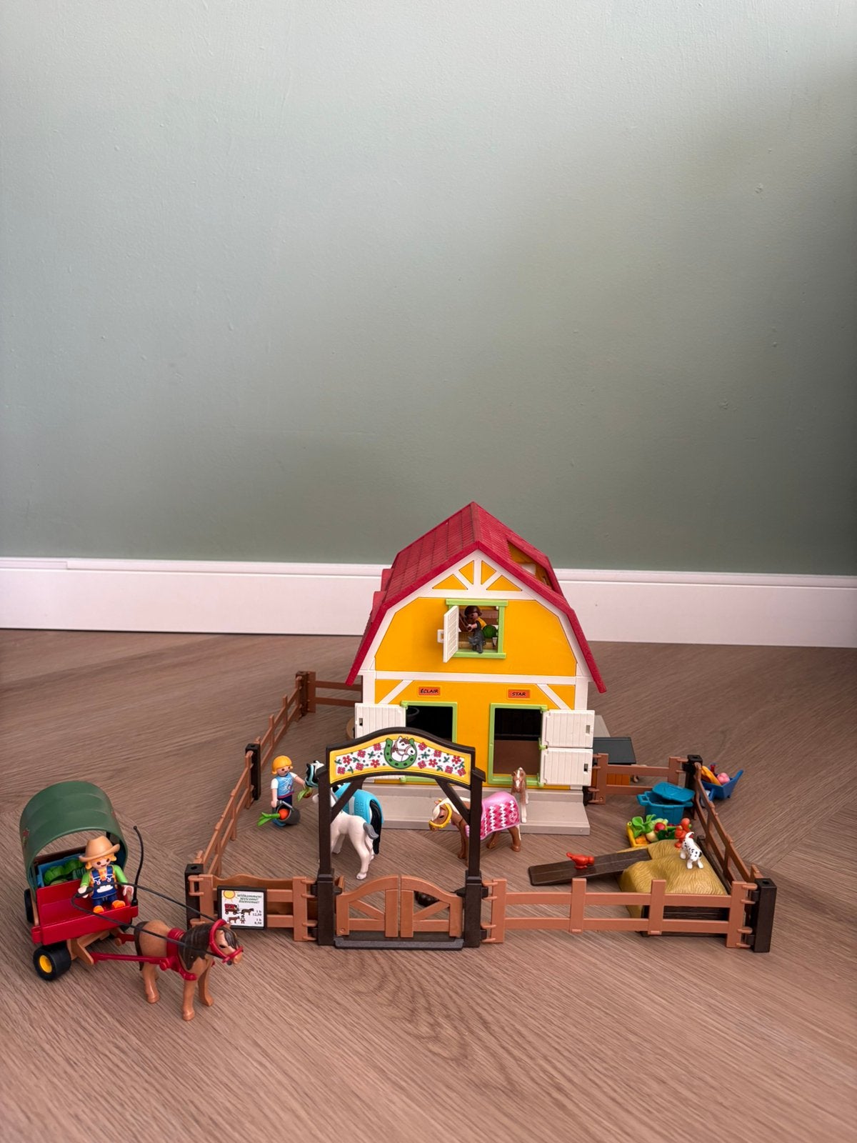 Playmobil country ponystal met huifkar, Ophalen, Gebruikt