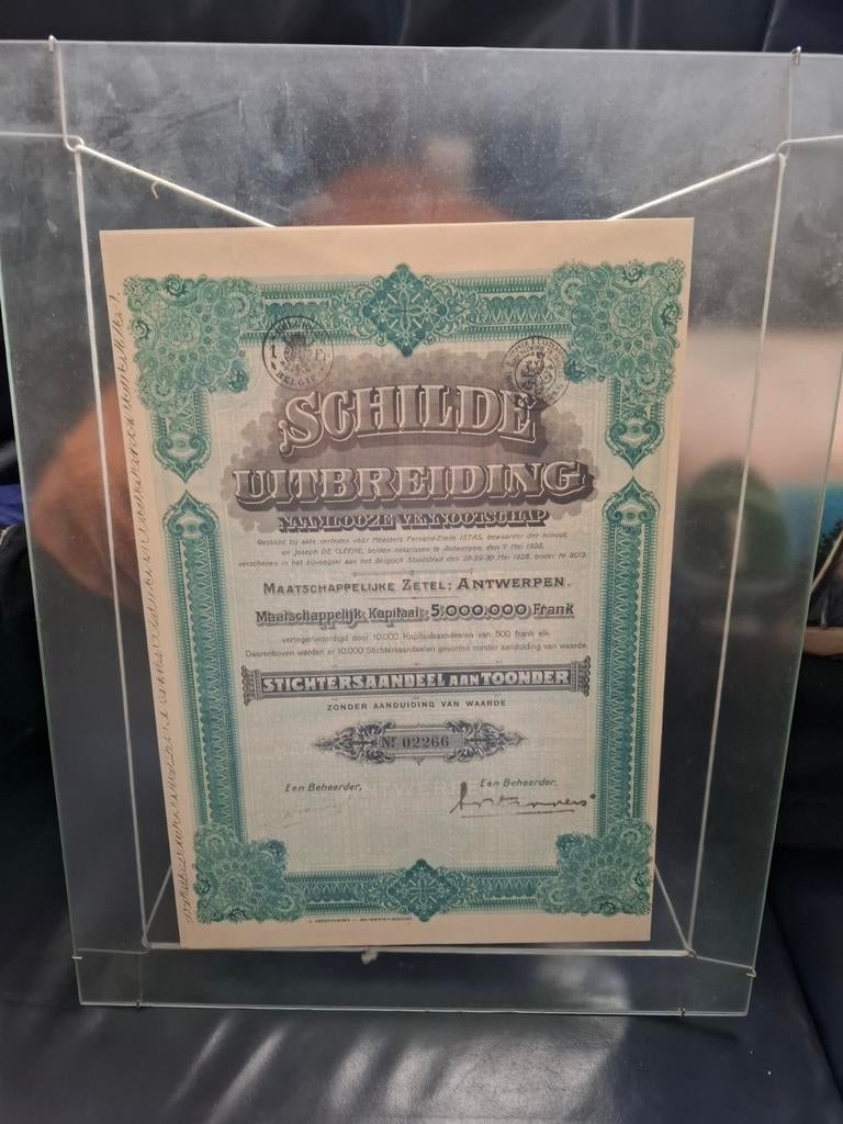 Oud aandeel "Schilde Uitbreiding" Antwerpen 1928, Ophalen of Verzenden, 1920 tot 1950, Aandeel