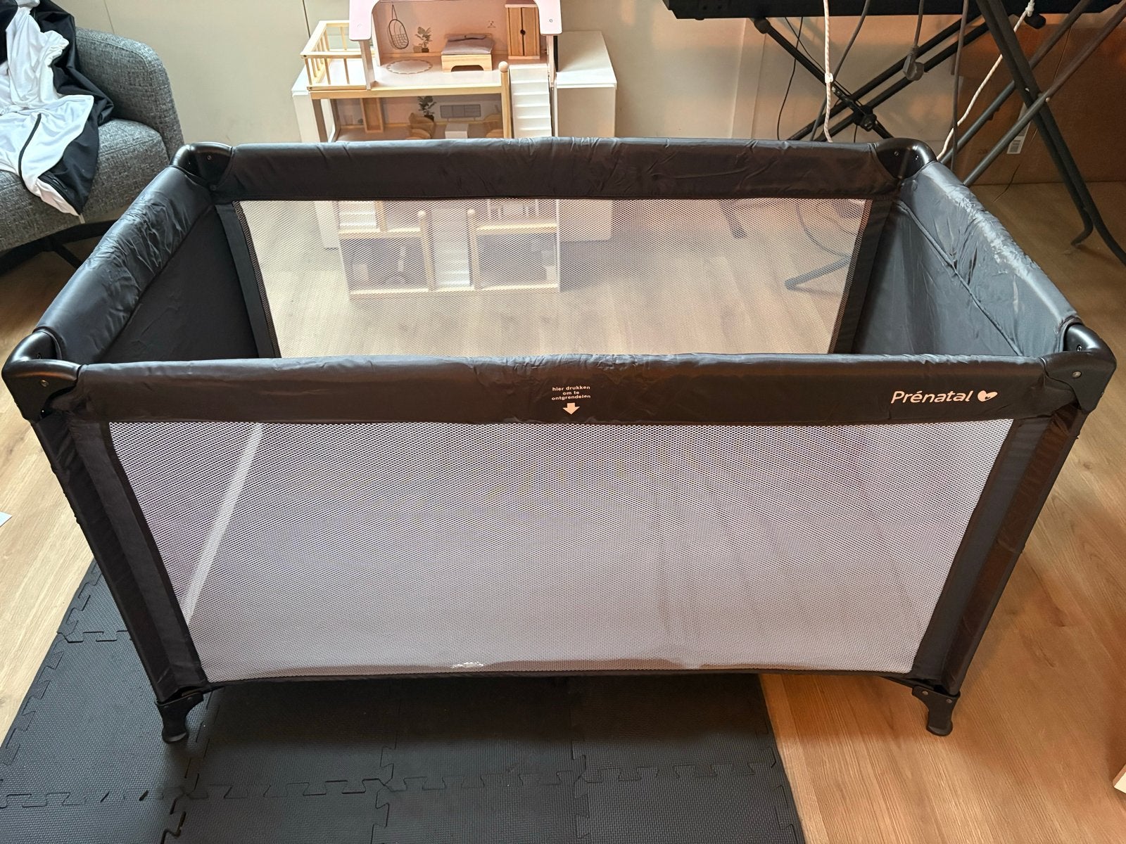 Prénatal campingbedje met matras - Zo goed als nieuw, Kinderen en Baby's, Ophalen, Zo goed als nieuw, Reisbedje
