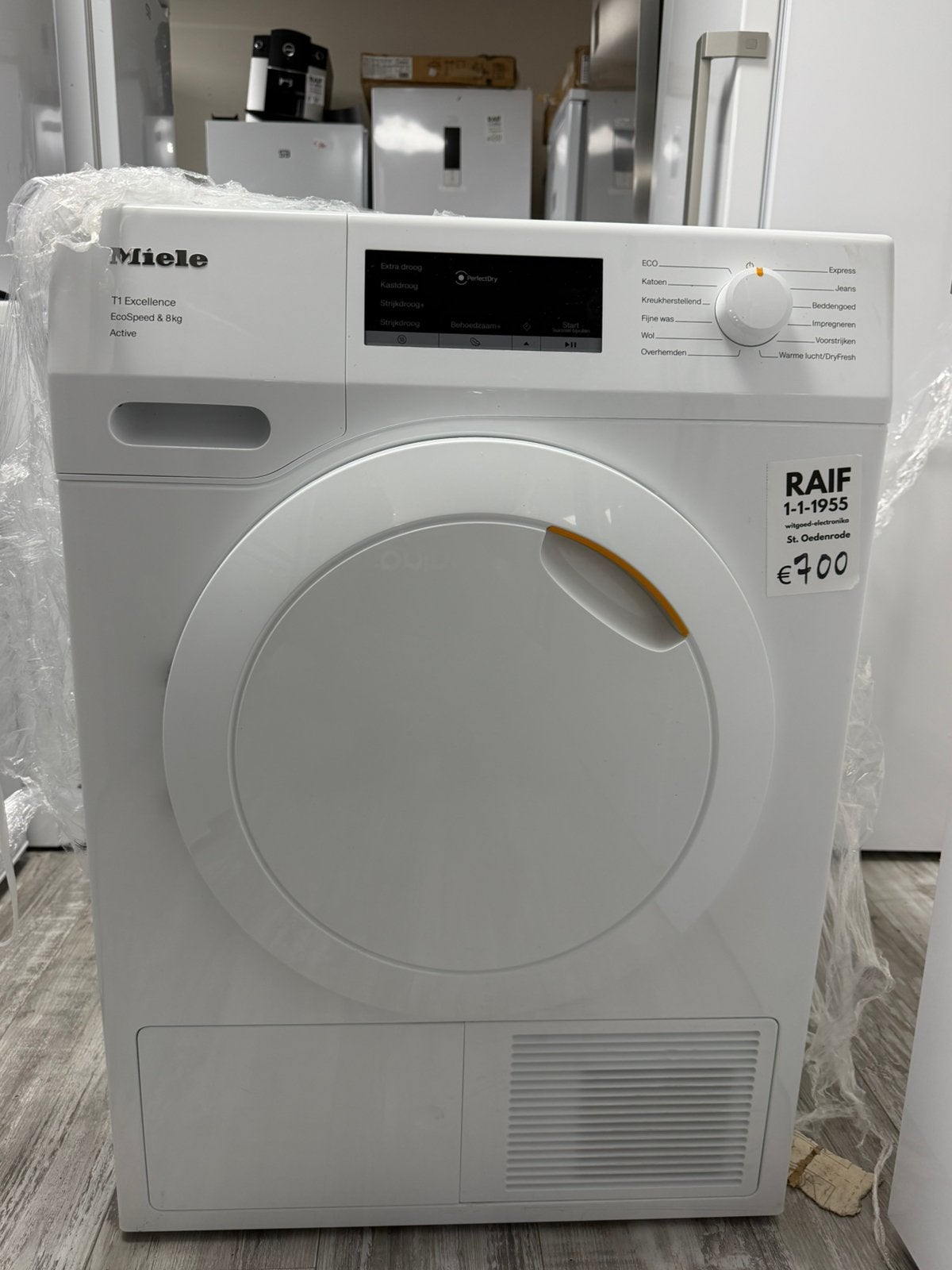 Miele TEA535WP HT30 Droger 8KG Active Zo Goed Als Nieuw, Minder dan 85 cm, 8 tot 10 kg, Energieklasse A of zuiniger, Condens