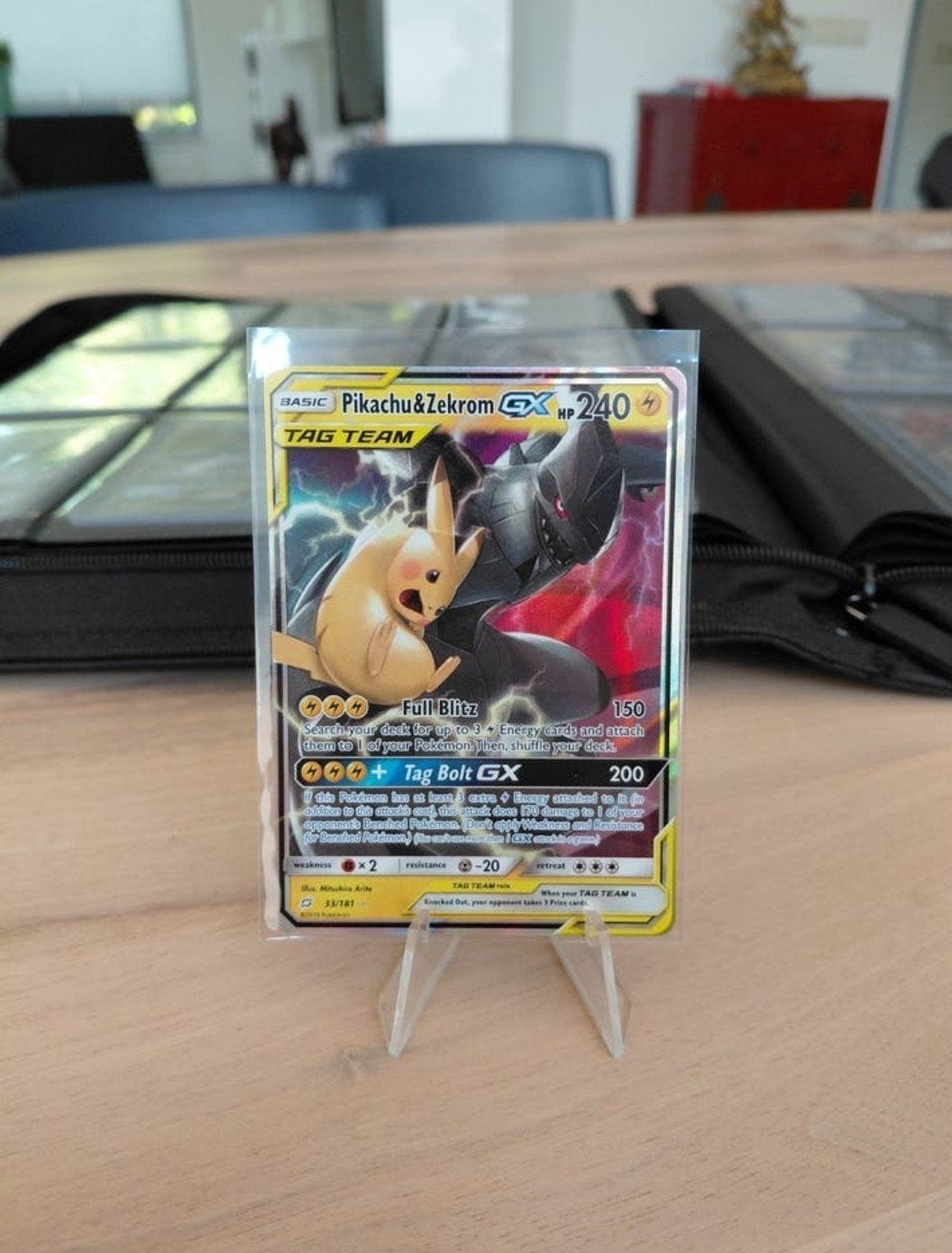 Pikachu Zekrom Tag Team GX 33/181, Ophalen of Verzenden, Gebruikt, Losse kaart