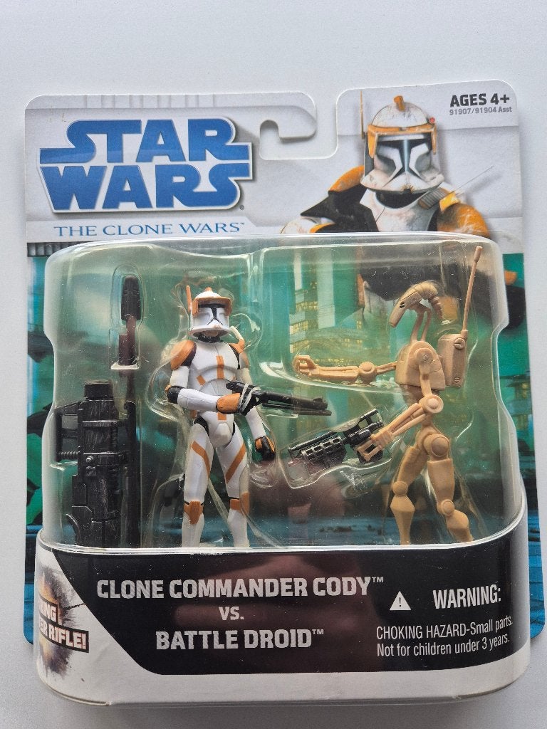 Star Wars CW 2008 Clone Commander Cody Vs. Battle Doid, Ophalen of Verzenden, Nieuw, Actiefiguurtje