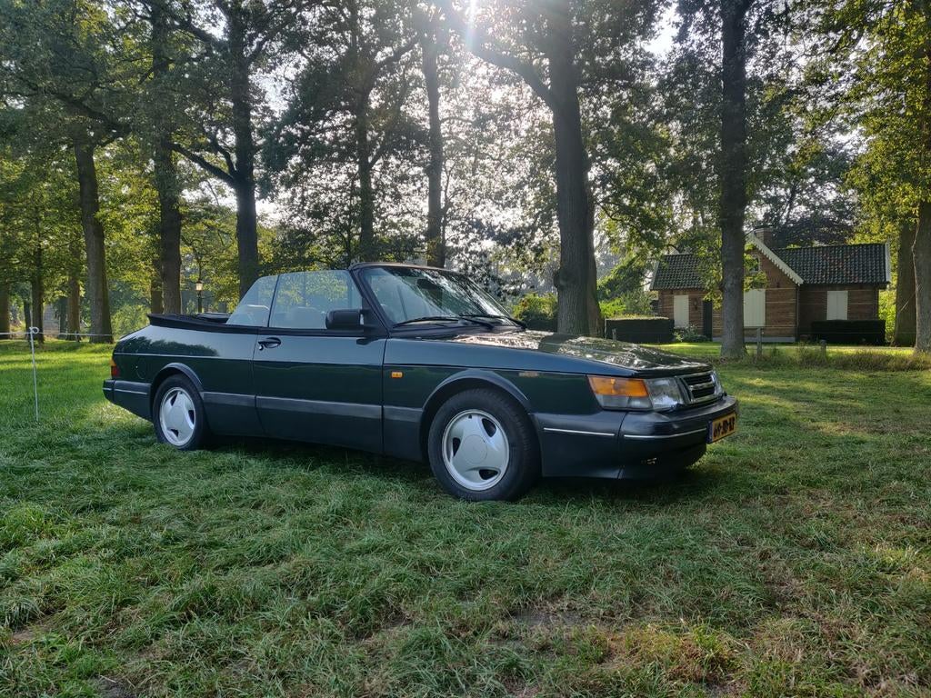 Saab 900 S LPT Classic cabrio 1994 – 223.000km -Airco, Voorwielaandrijving, 1280 kg, Beige, 4 cilinders