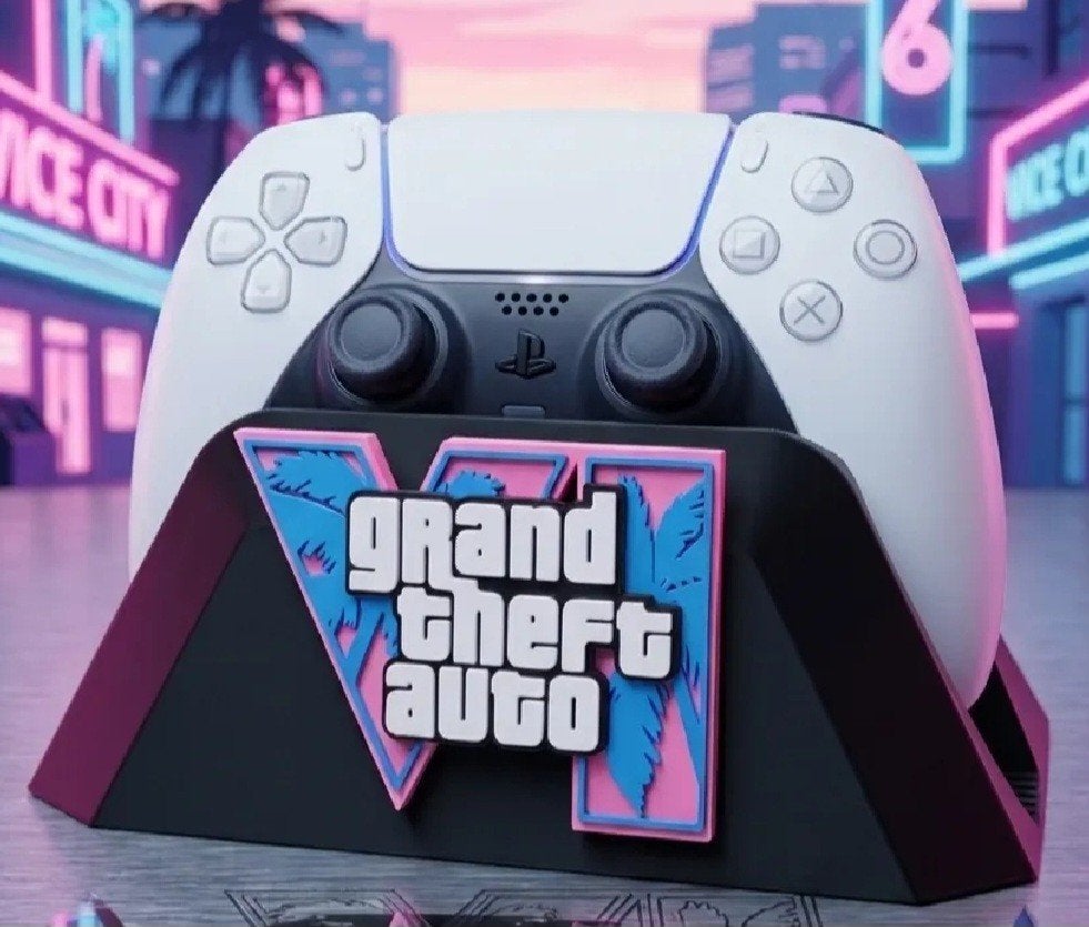GTA 6 Controller Houder - Grand Theft Auto VI Stand, PlayStation 4, Ophalen of Verzenden, Zo goed als nieuw, Controller