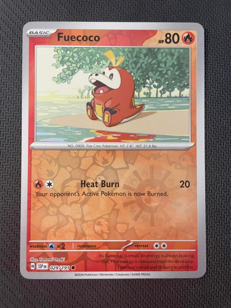 Fuecoco 029/191 Reverse Holo Surging Sparks Packfresh, Verzenden, Zo goed als nieuw