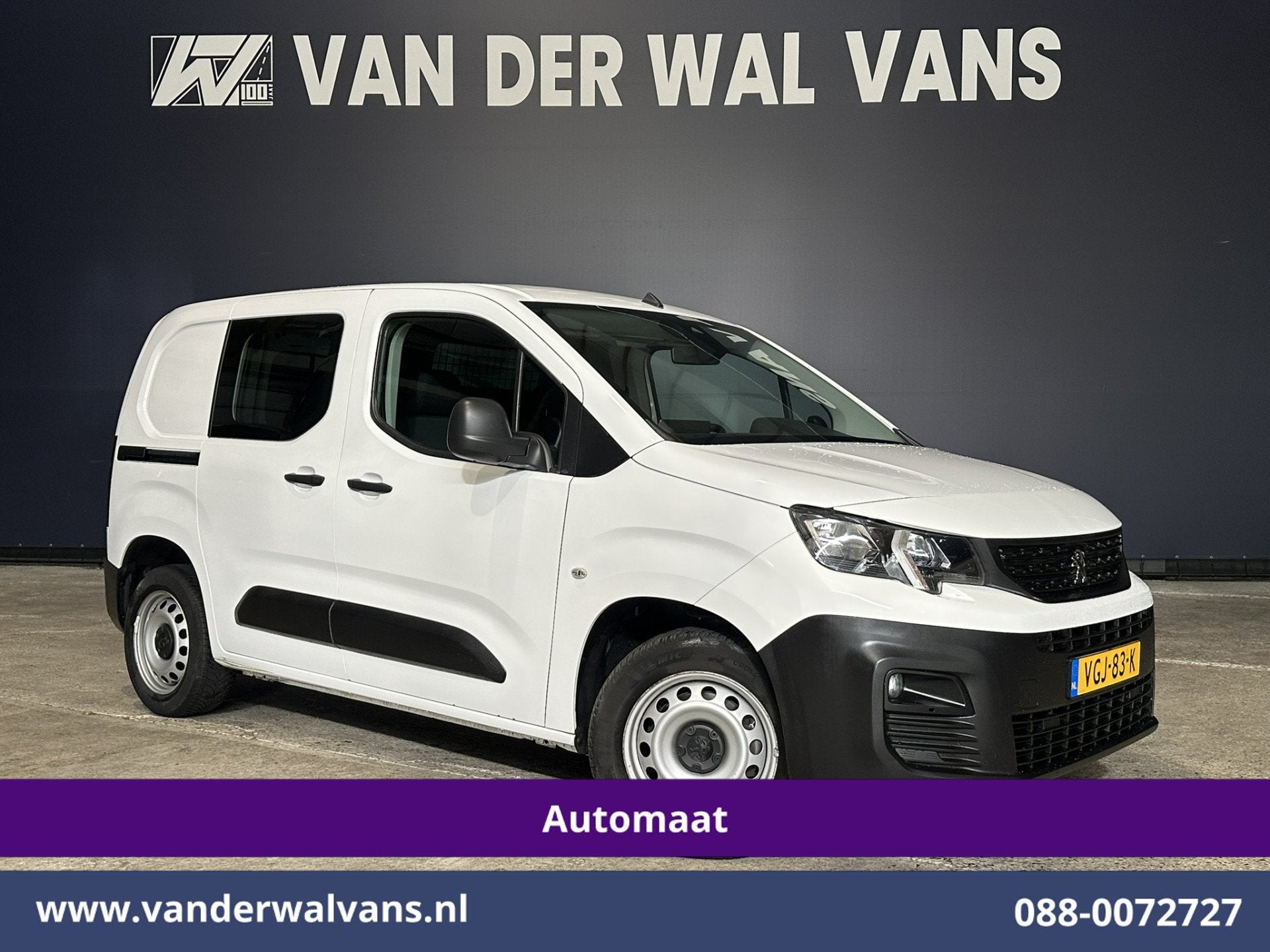 Peugeot Partner 1.5 BlueHDI 131pk Automaat L1H1 Euro6 Airco, Stof, Gebruikt, 4 cilinders, Navigatiesysteem