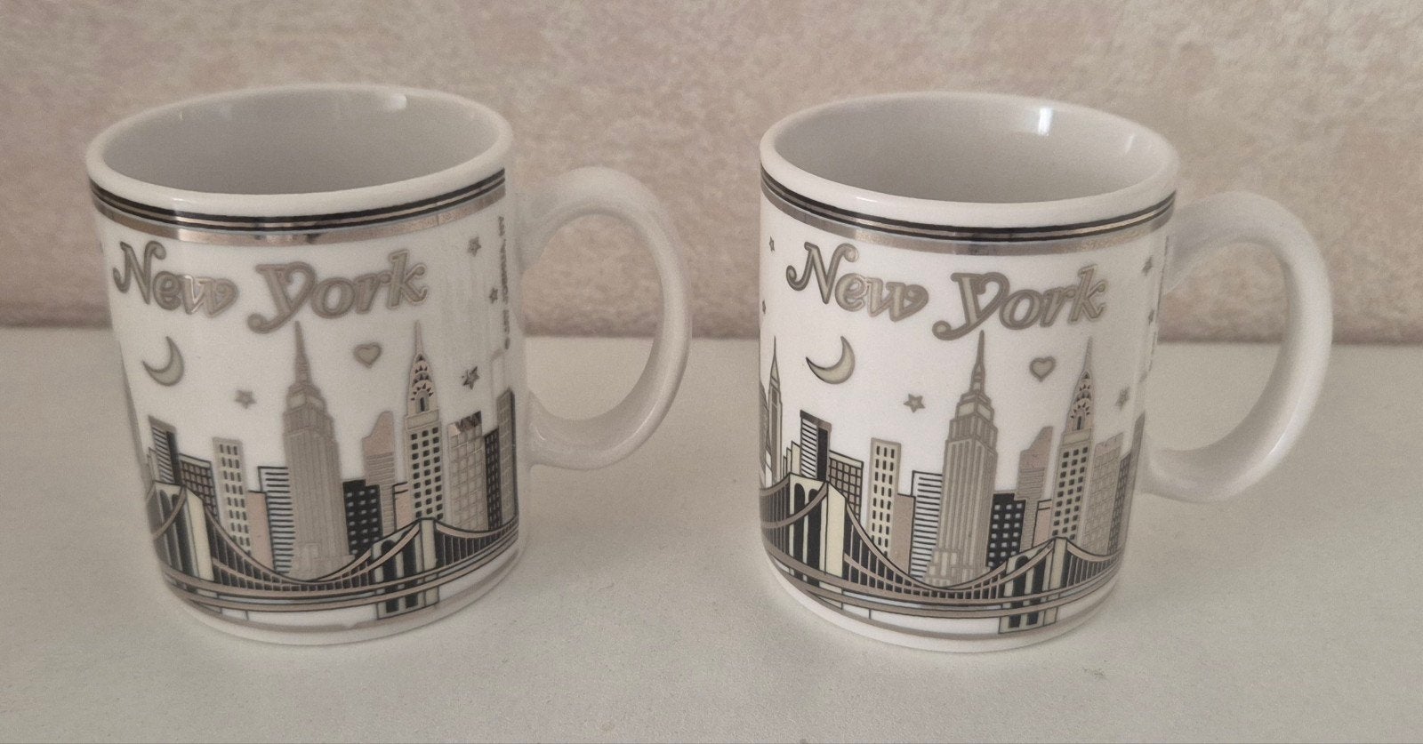 2x Jay Joshua New York skyline mokjes, Ophalen of Verzenden, Zo goed als nieuw, Aardewerk