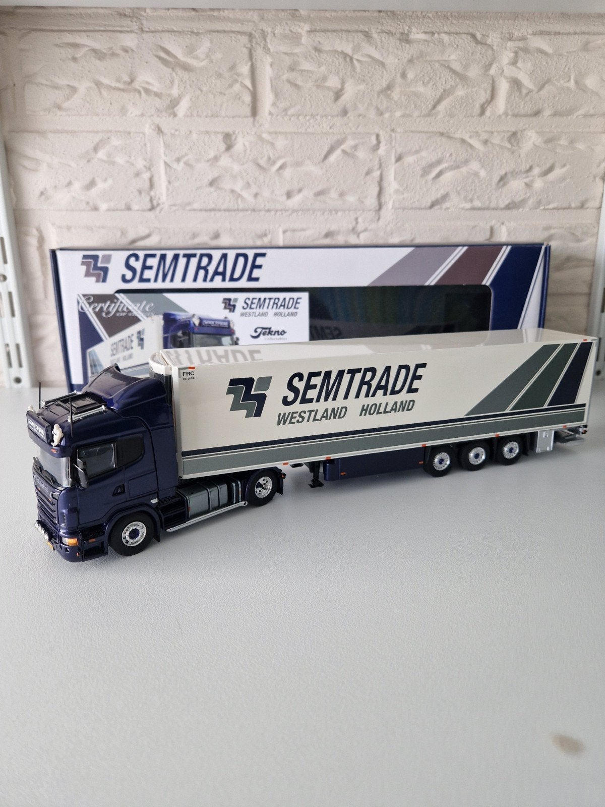 Tekno Scania V8 Semtrade Westland Holland., Ophalen of Verzenden, Zo goed als nieuw, Bus of Vrachtwagen, Tekno