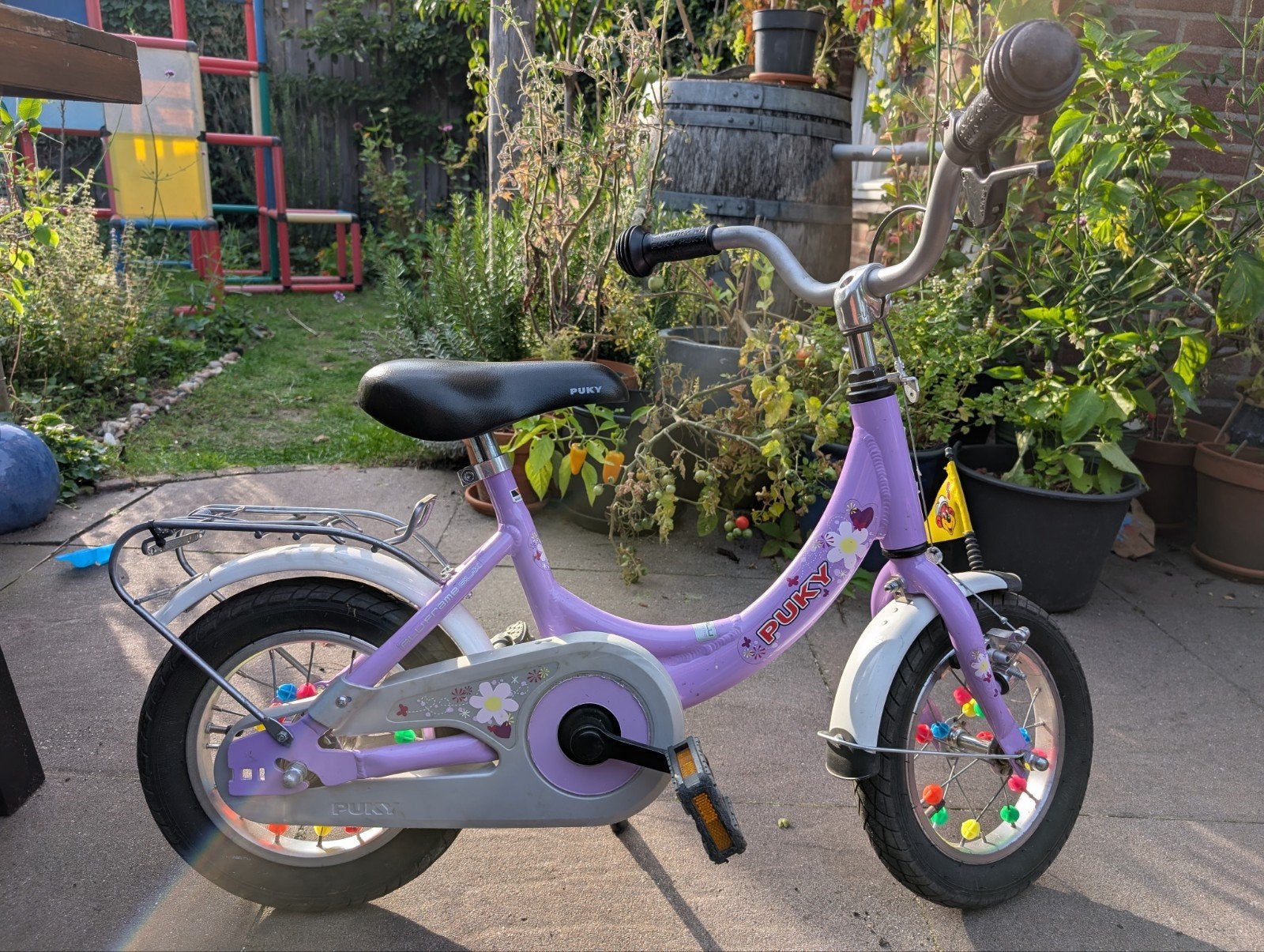 Puky kinderfiets 12 inch - Paars, Ophalen, Gebruikt, Minder dan 16 inch, Puky