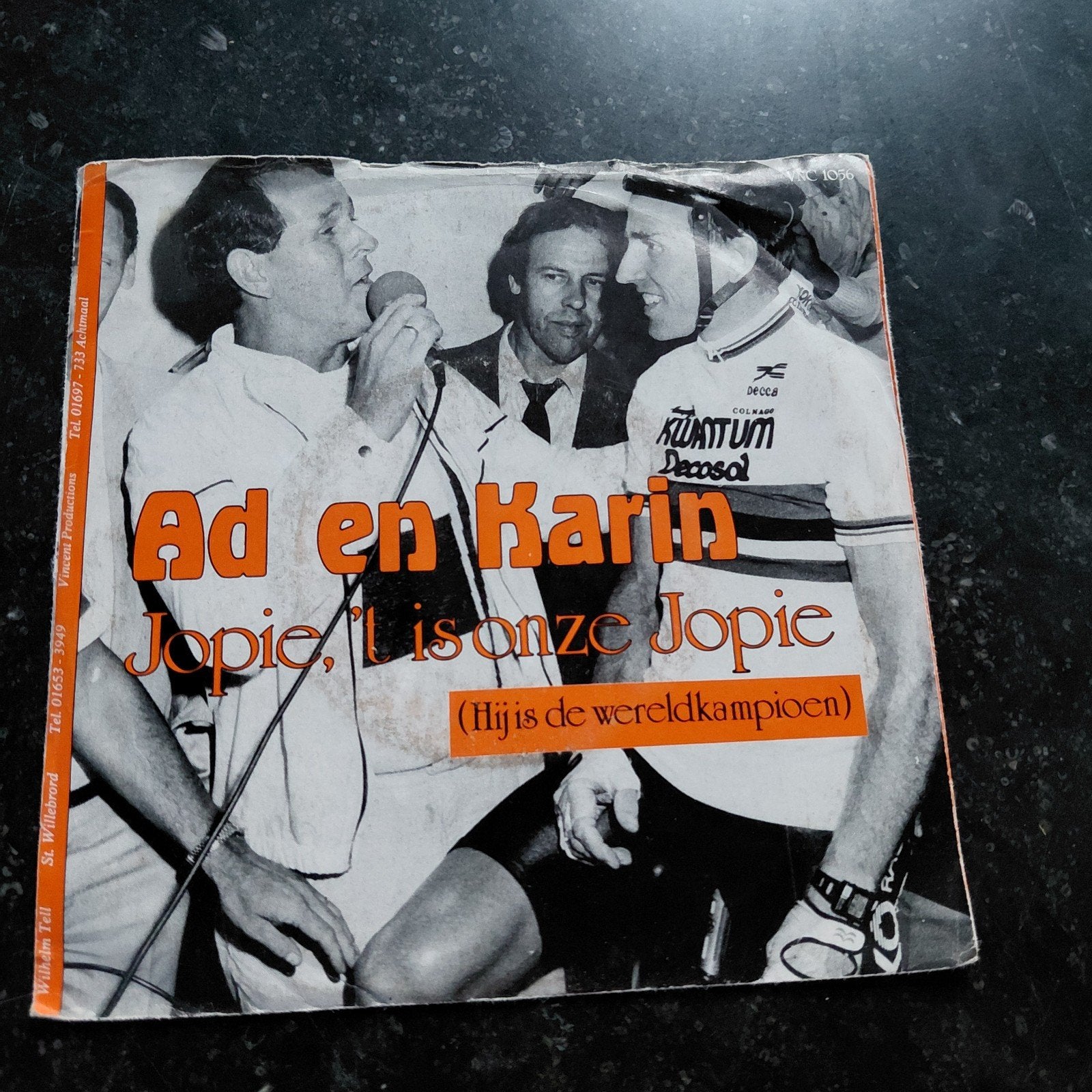 Ad en Karin - Jopie, 't is onze Jopie (Vinyl Single), Cd's en Dvd's, Gebruikt, 7 inch, Ophalen of Verzenden, EP