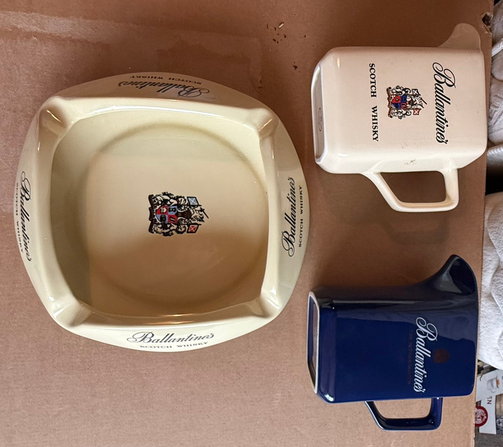 Whisky waterkan met asbak balenteins, Ophalen of Verzenden, Gebruikt, Gebruiksvoorwerp