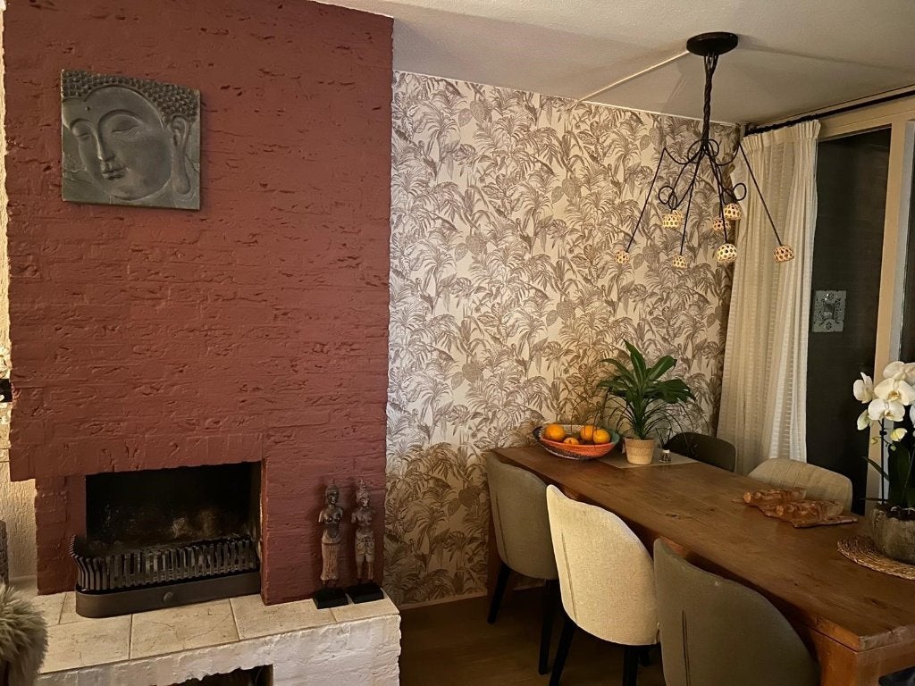 Design lamp voor boven eettafel, Ophalen, Gebruikt, Glas, Vintage