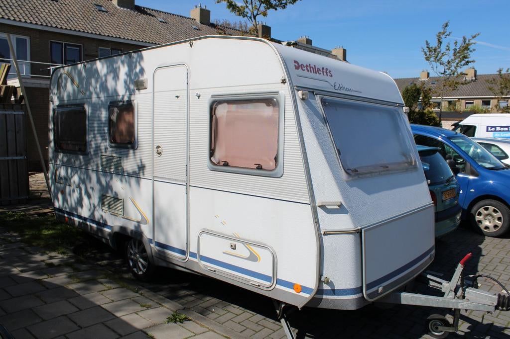 Dethleffs edition RD3 isabella ventura D300 voortent, Treinzit, Particulier, 750 - 1000 kg, Dwarsbed