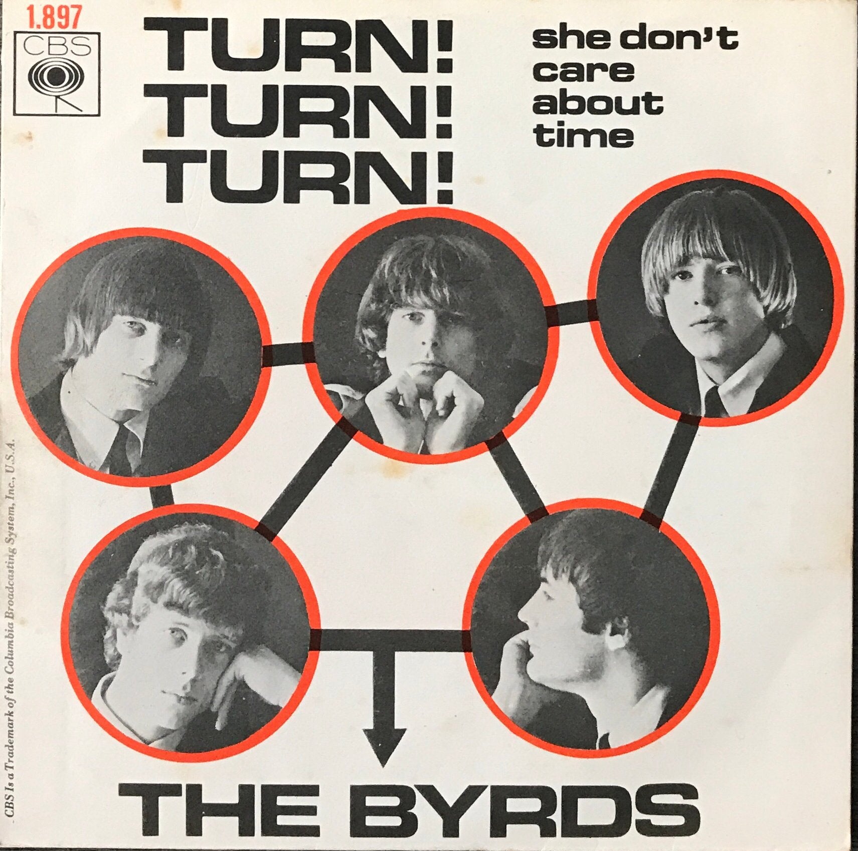 The BYRDS - Turn! Turn! Turn! (NL65) ALS NIEUW(NL15/UK26/US1, Verzenden, Zo goed als nieuw, 7 inch