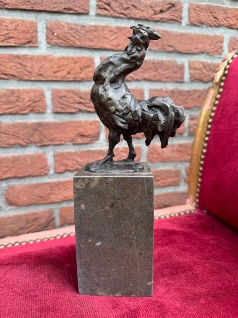 bronzen beeld van een trotse haan, Ophalen of Verzenden, Brons