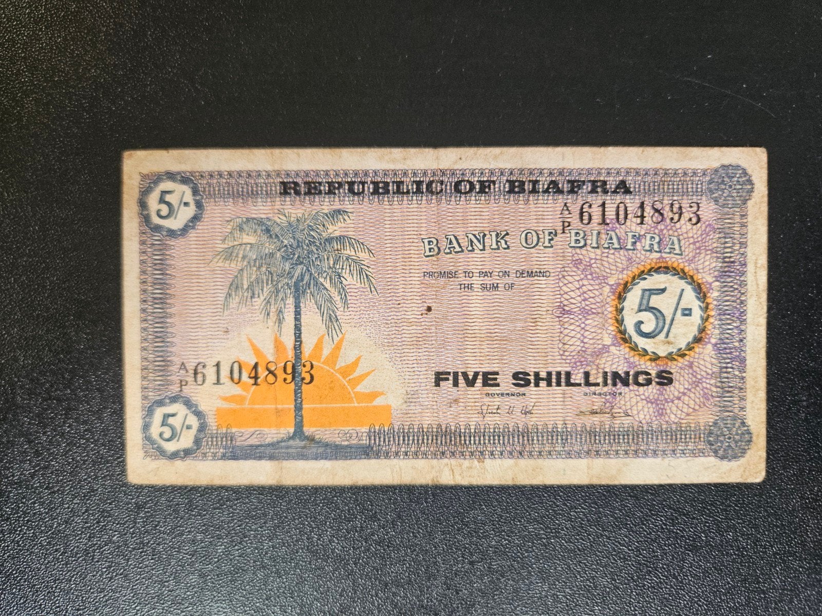Biafra pick 1 1967, Postzegels en Munten, Bankbiljetten | Afrika, Ophalen of Verzenden, Overige landen, Los biljet