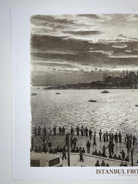 poster Stefan Bleekrode ISTANBUL FROM USKUDAR copyright 2025, Ophalen of Verzenden, Nieuw, Minder dan 50 cm, Foto of Poster