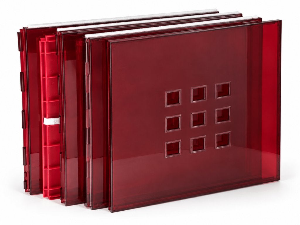 IKEA LEKMAN Opbergbak Transparant Rood – Voor EXPEDIT/KALLAX, Doe-het-zelf en Verbouw, Gebruikt, ., Minder dan 50 cm, Ophalen of Verzenden