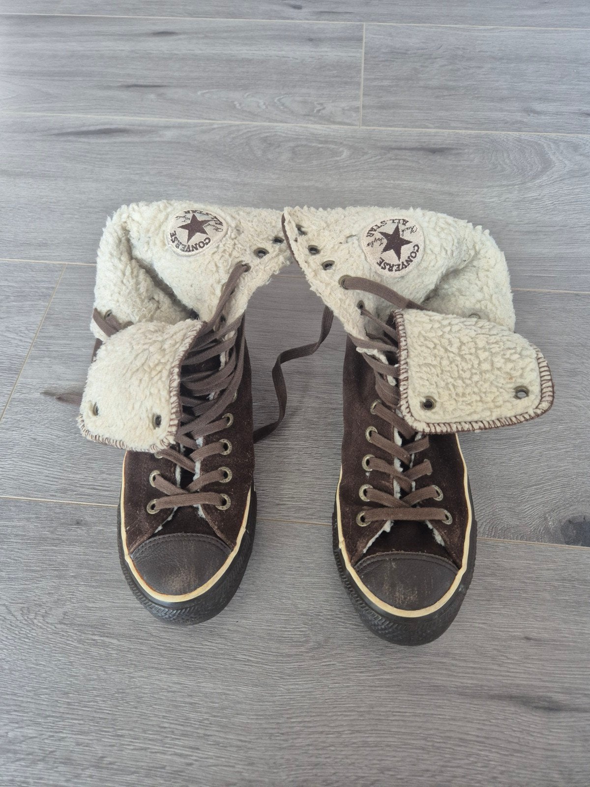 Converse Chuck Taylor All Star Hoge Sneakers Suède 38, Bruin, Ophalen of Verzenden, Converse All Stars, Sneakers of Gympen