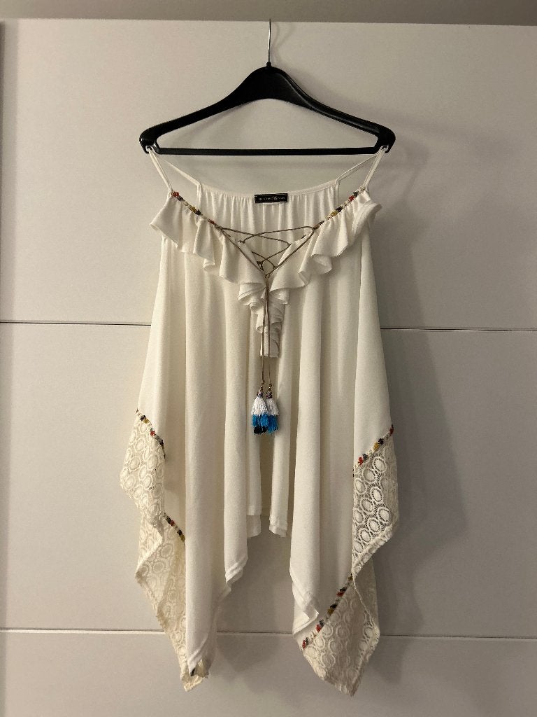 My Story witte blouse met pluimen, Kleding | Dames, Blouses en Tunieken, Maat 46/48 (XL) of groter, Ophalen of Verzenden, Zo goed als nieuw