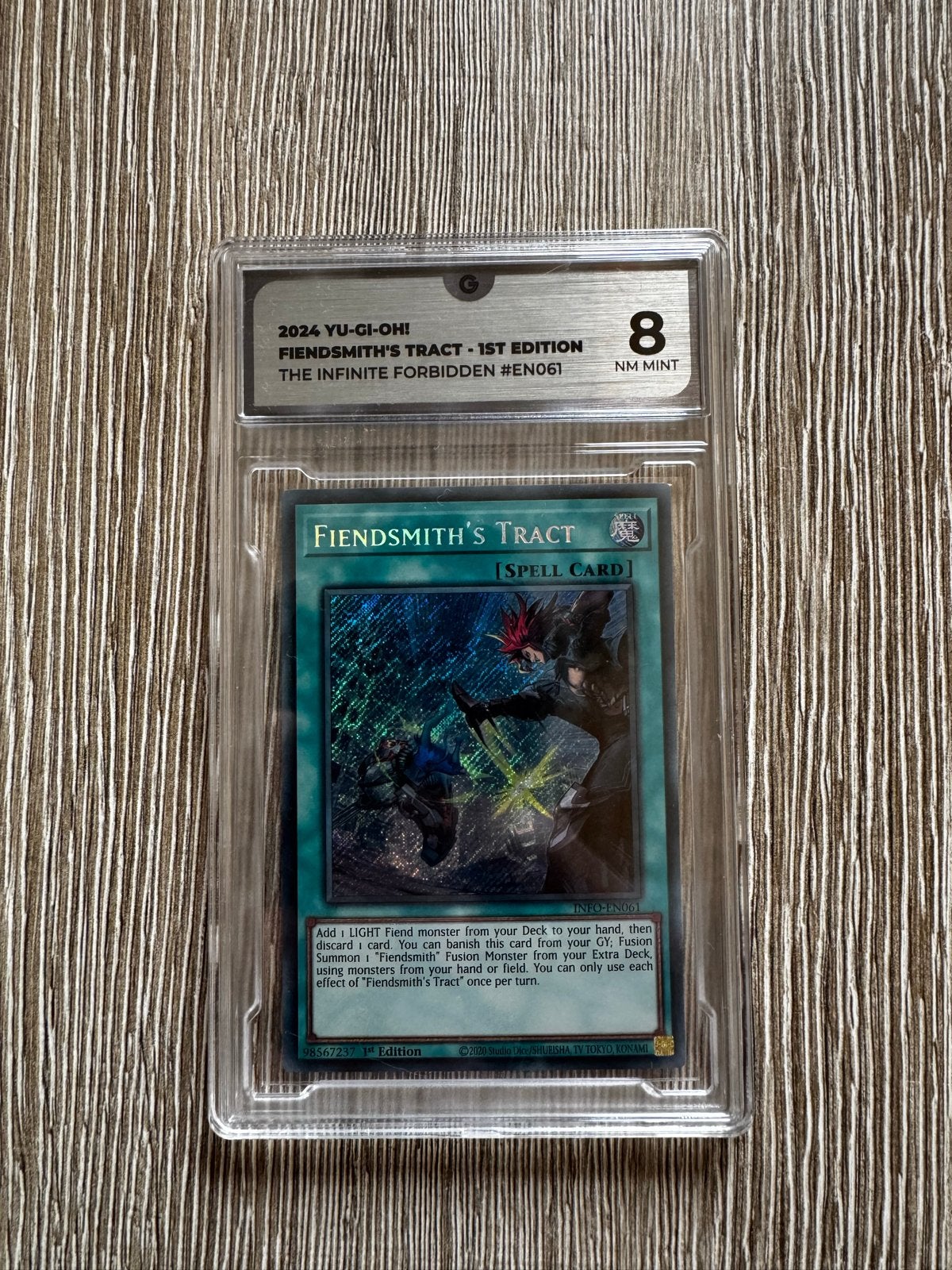 Yu-Gi-Oh! Fiendsmith Tract The Infinite Forbidden NM Mint 8, Hobby en Vrije tijd, Verzamelkaartspellen | Yu-gi-Oh!, Ophalen of Verzenden
