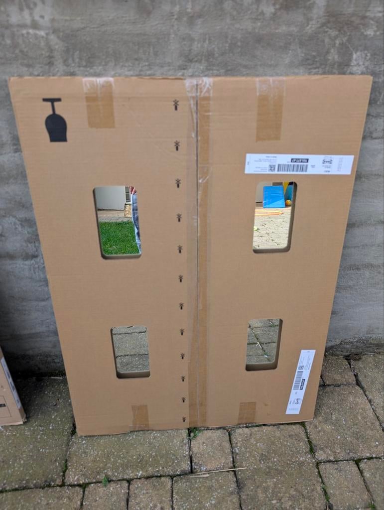IKEA AULI N Schuifdeurpanelen 75x236 spiegelglas (2 stuks), Huis en Inrichting, Ophalen, 200 cm of meer, Nieuw, 50 tot 100 cm