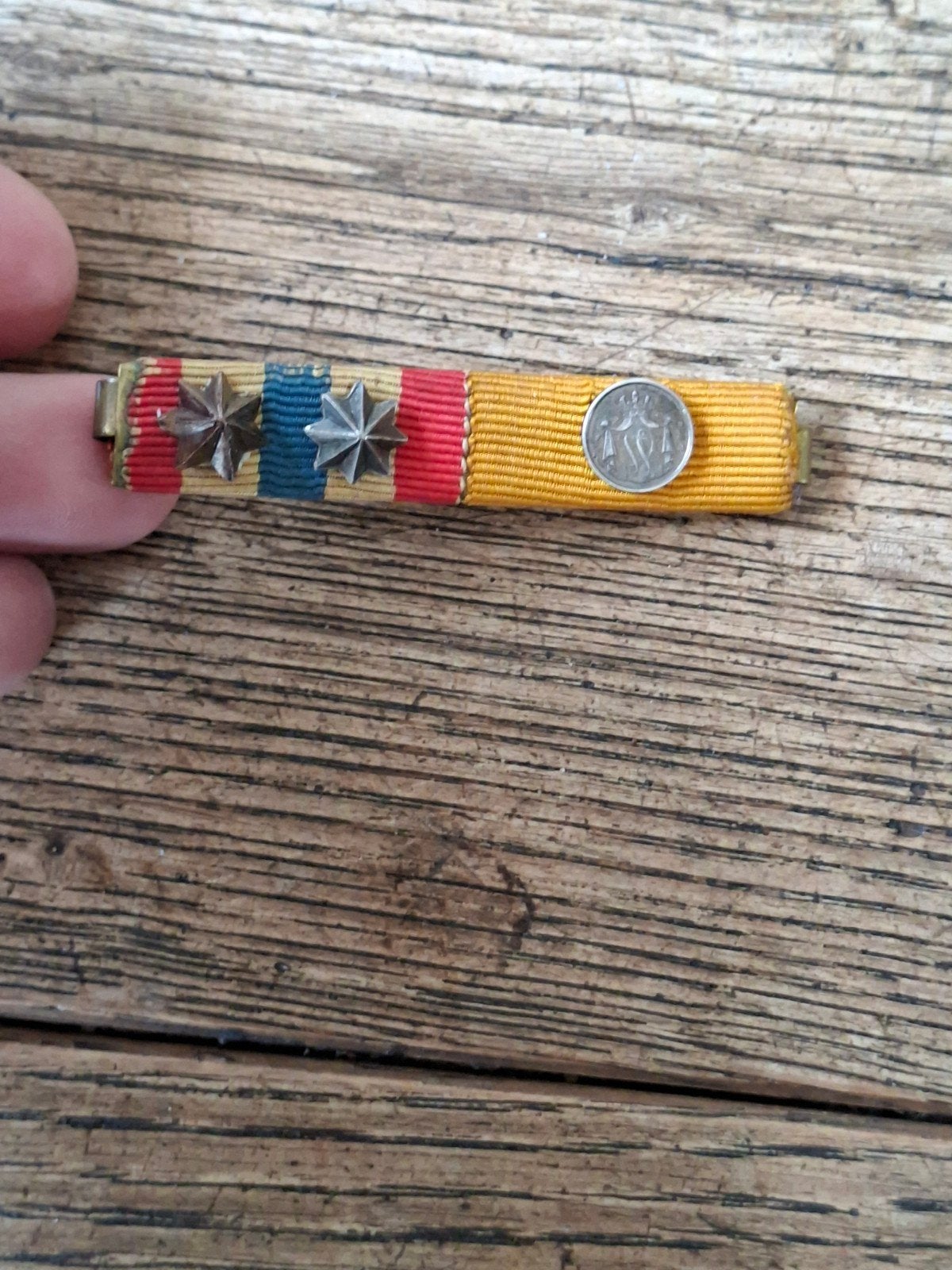 Nederlands-Indië baton (Orde en Vrede + Trouwe Dienst), Verzamelen, Ophalen of Verzenden, Landmacht, Nederland, Lintje, Medaille of Wings
