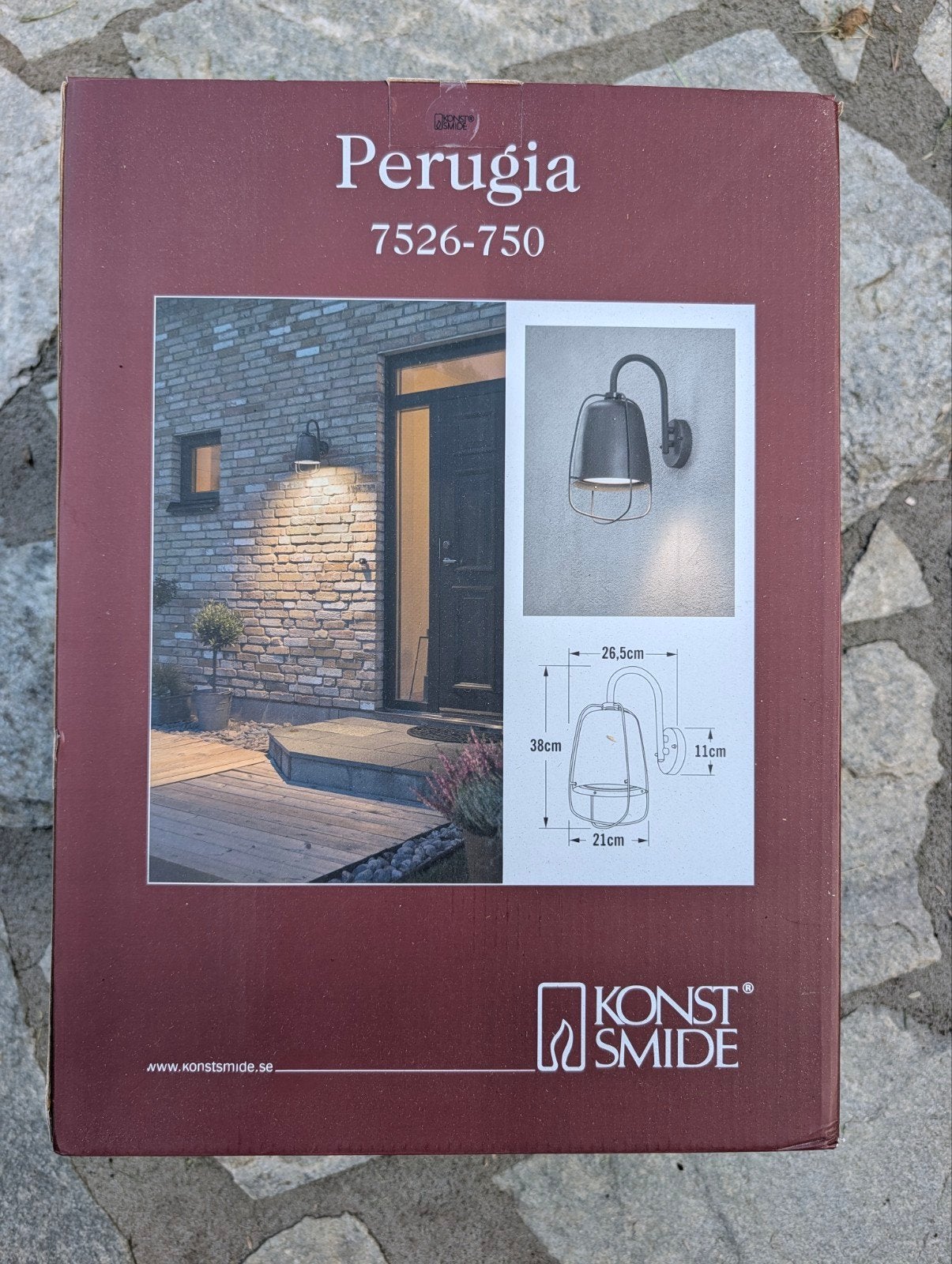 Wandlamp buiten | Konstsmide | Perugia E27 IP44, Minder dan 50 watt, Wandlamp, Nieuw, Ophalen of Verzenden