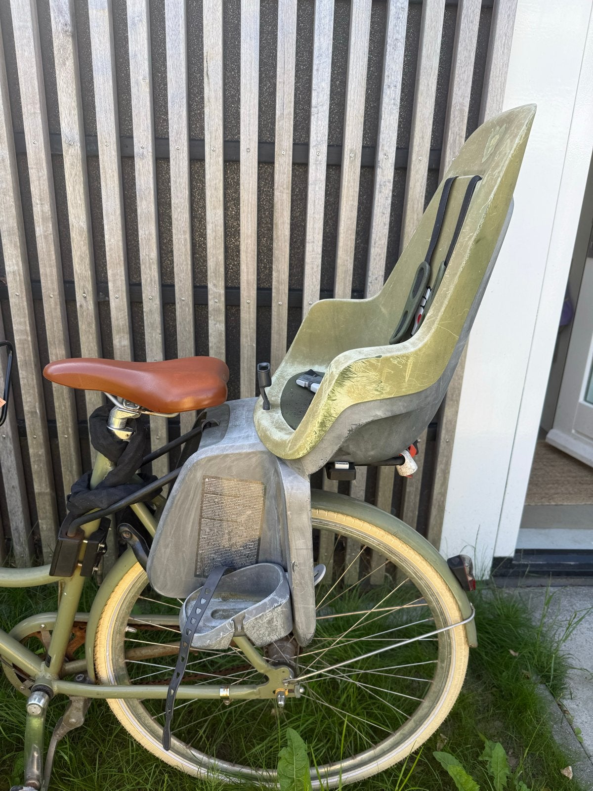 Bobike achterzitje voor kinderfiets - Groen, Achterzitje, 9 t/m 18 kg, Ophalen of Verzenden, Gebruikt